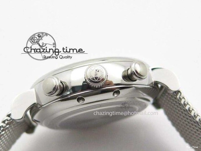 MIROTIME 0124 Portofino Chrono SS Black Dial on SS Mesh Bracelet A StreetReady 7399